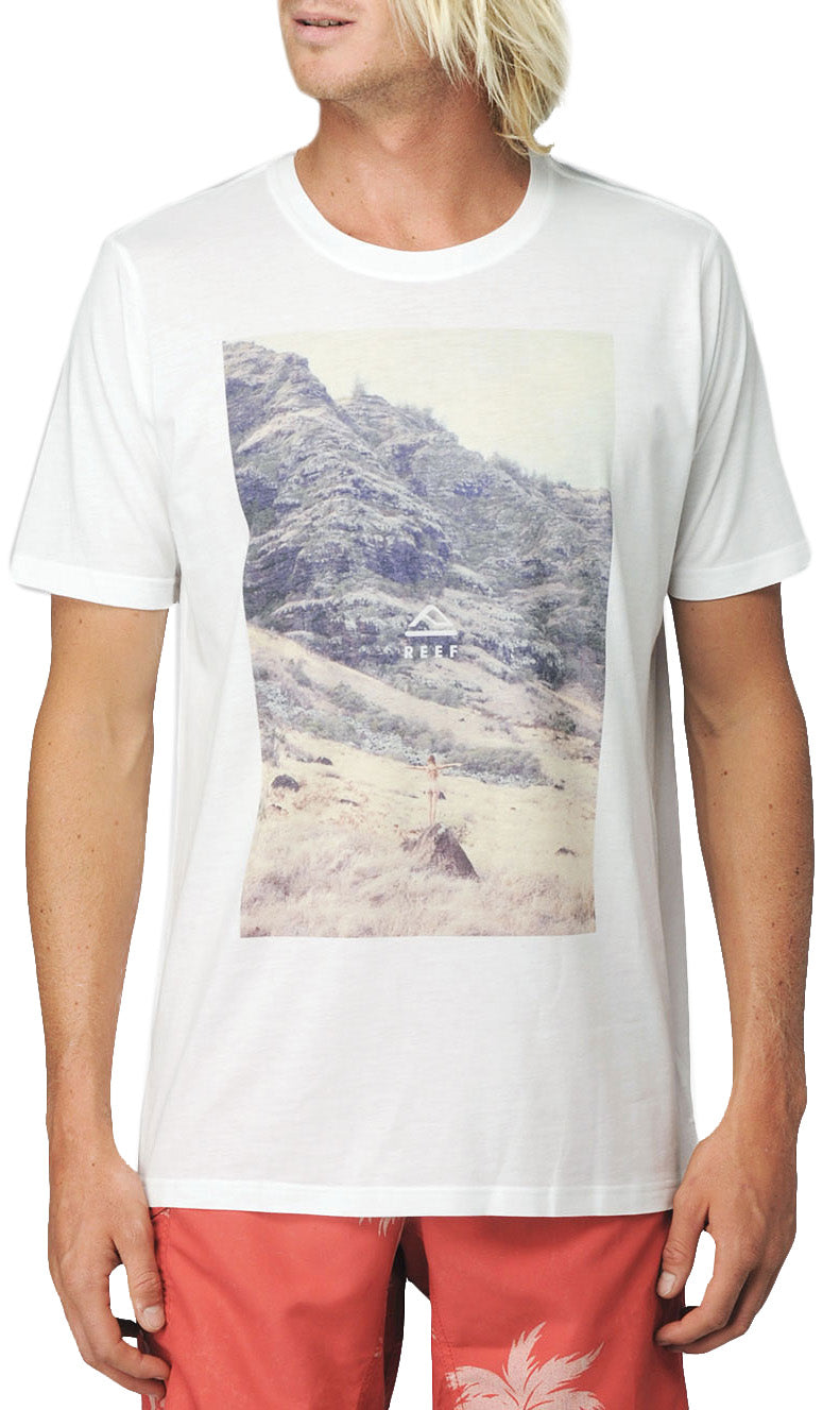 Reef Still Lost T-Shirt White Front View