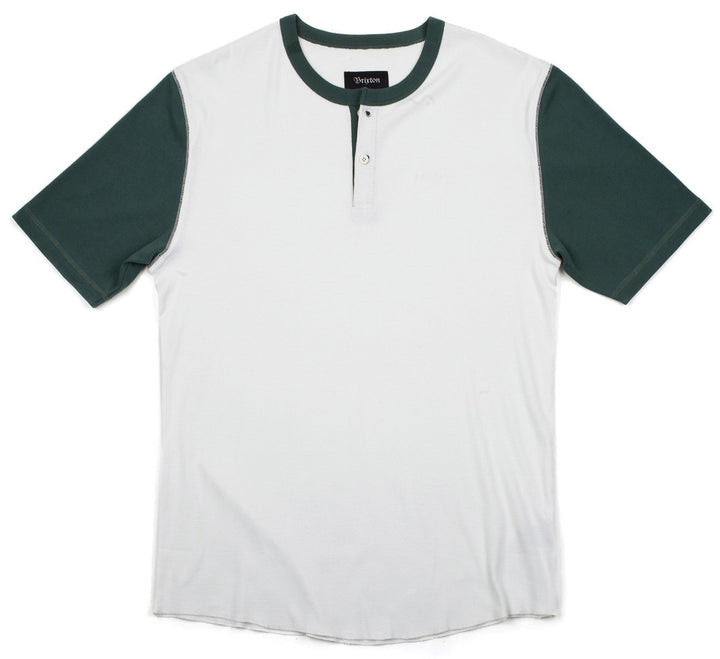Brixton Lewis T-Shirt White/Hunter Front View