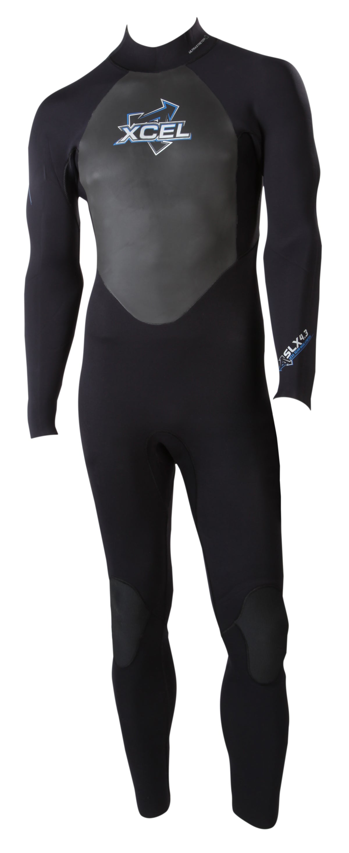 XCEL SLX 4/3 Offset Zip Wetsuit Black/Black/Ash
