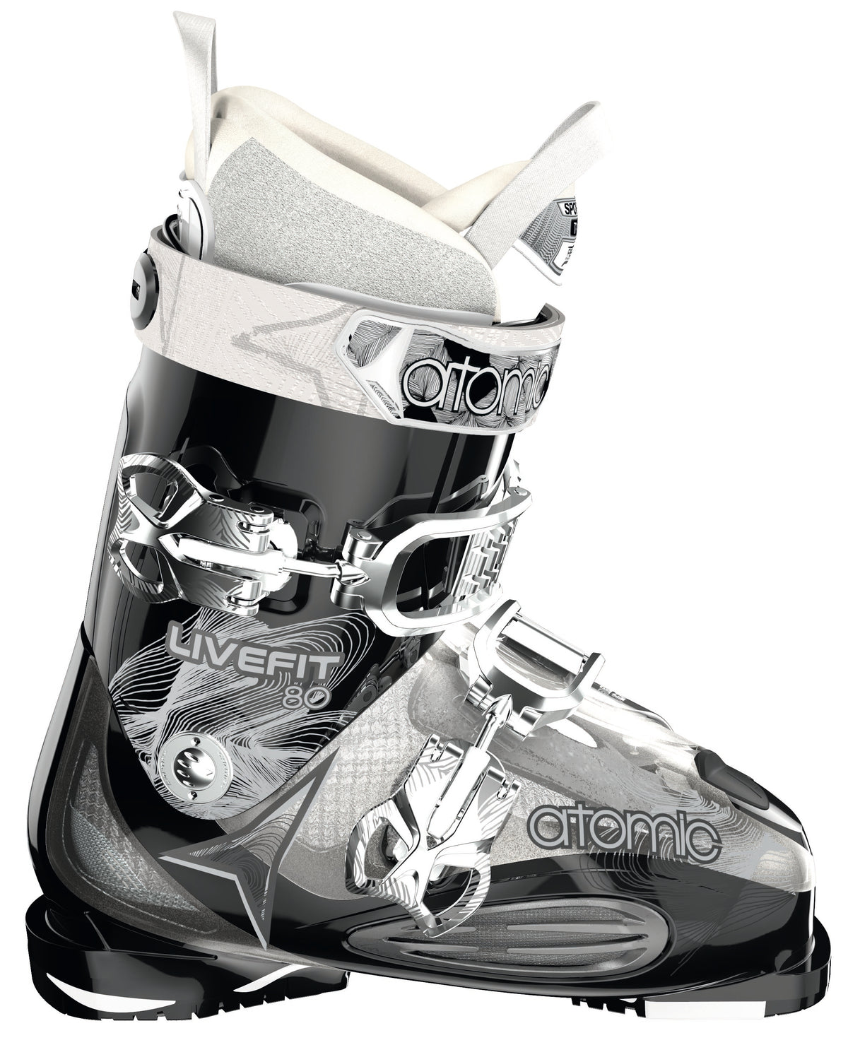Atomic Live Fit 80 Ski Boots - Women's 2014 Crystal Glitter/Black Side View