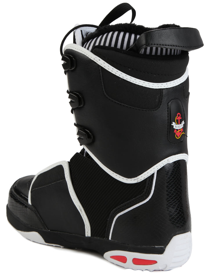 Salomon Kiana Snowboard Boots - Women's 2009 Black/White/Primegrey Back View