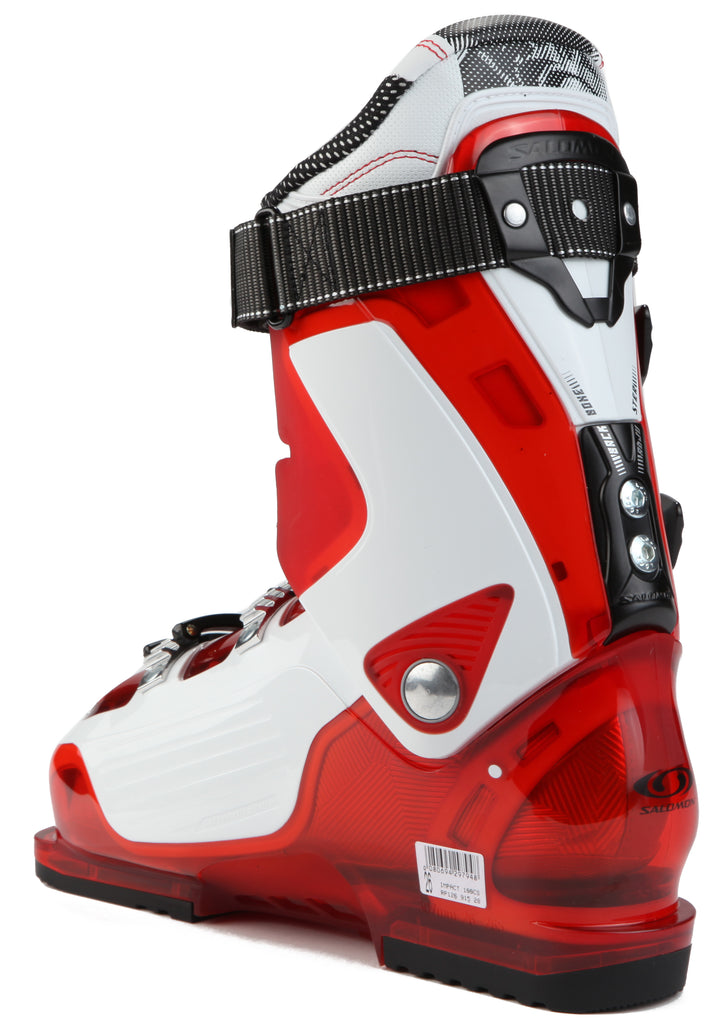 Salomon Impact 100 CS Ski Boots 2013 Red Translucent/White Back View