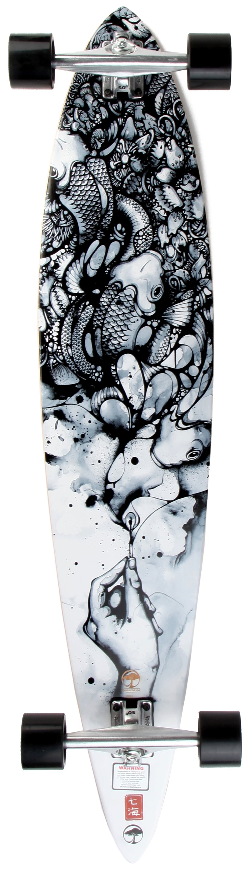 Arbor Pin Bamboo Longboard Complete Base View
