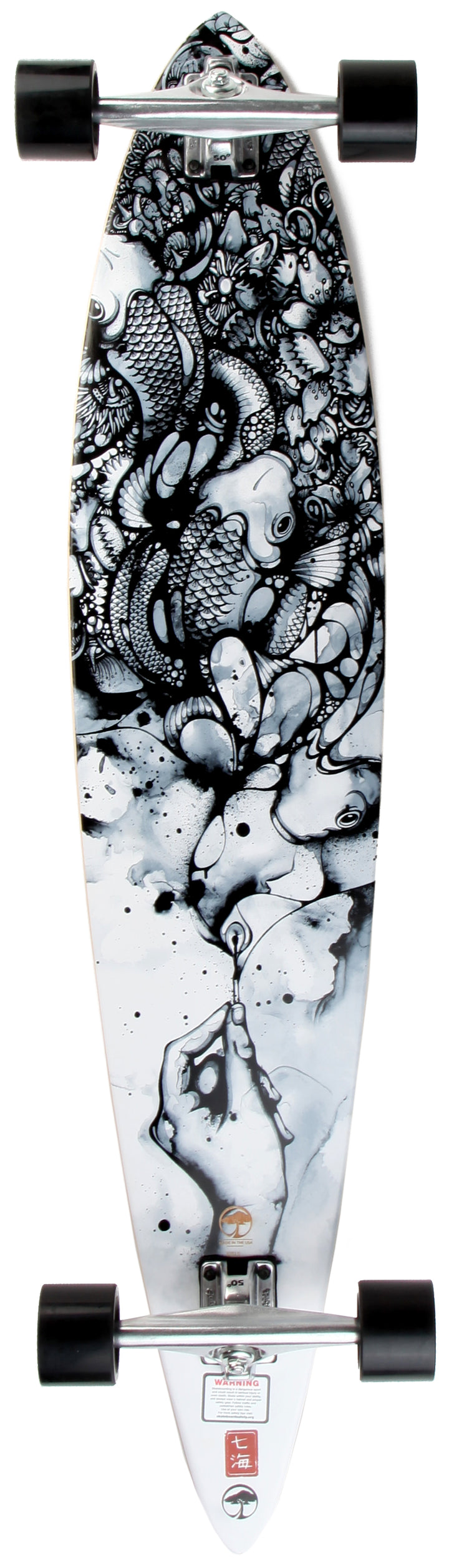 Arbor Pin Bamboo Longboard Complete Base View