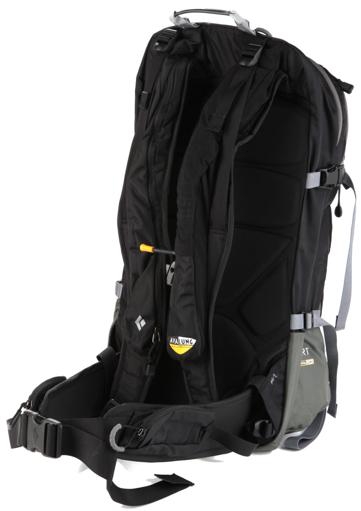 Black Diamond Covert Avalung Pack Black Back View