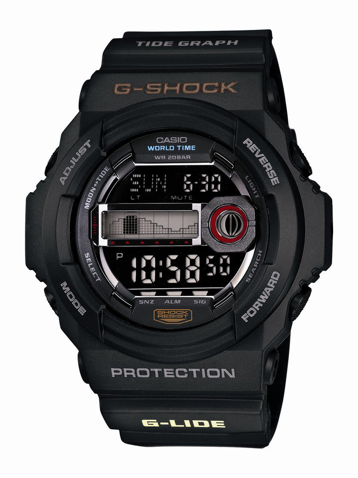 G-Shock Glide GLX 150 Tide Watch Black