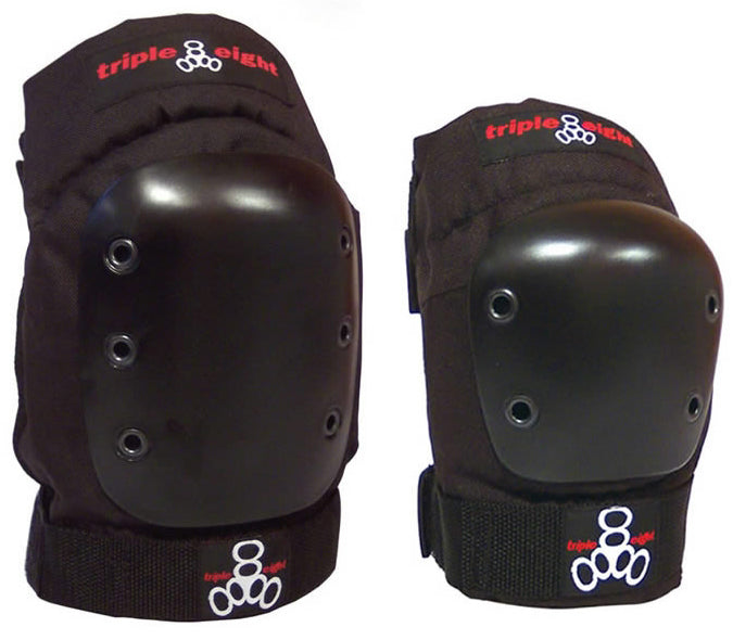 Triple 8 Park Protective 2 Pack Skateboard Pad Set Black