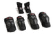 Triple 8 Saver Series High Impact 3 Pack Skateboard Pad Set Black Front View
