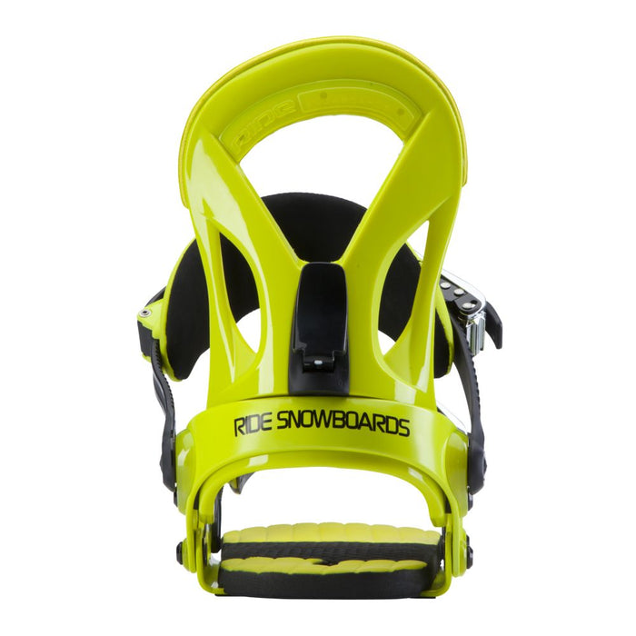 Ride EX Snowboard Bindings 2014 Yellow Back View