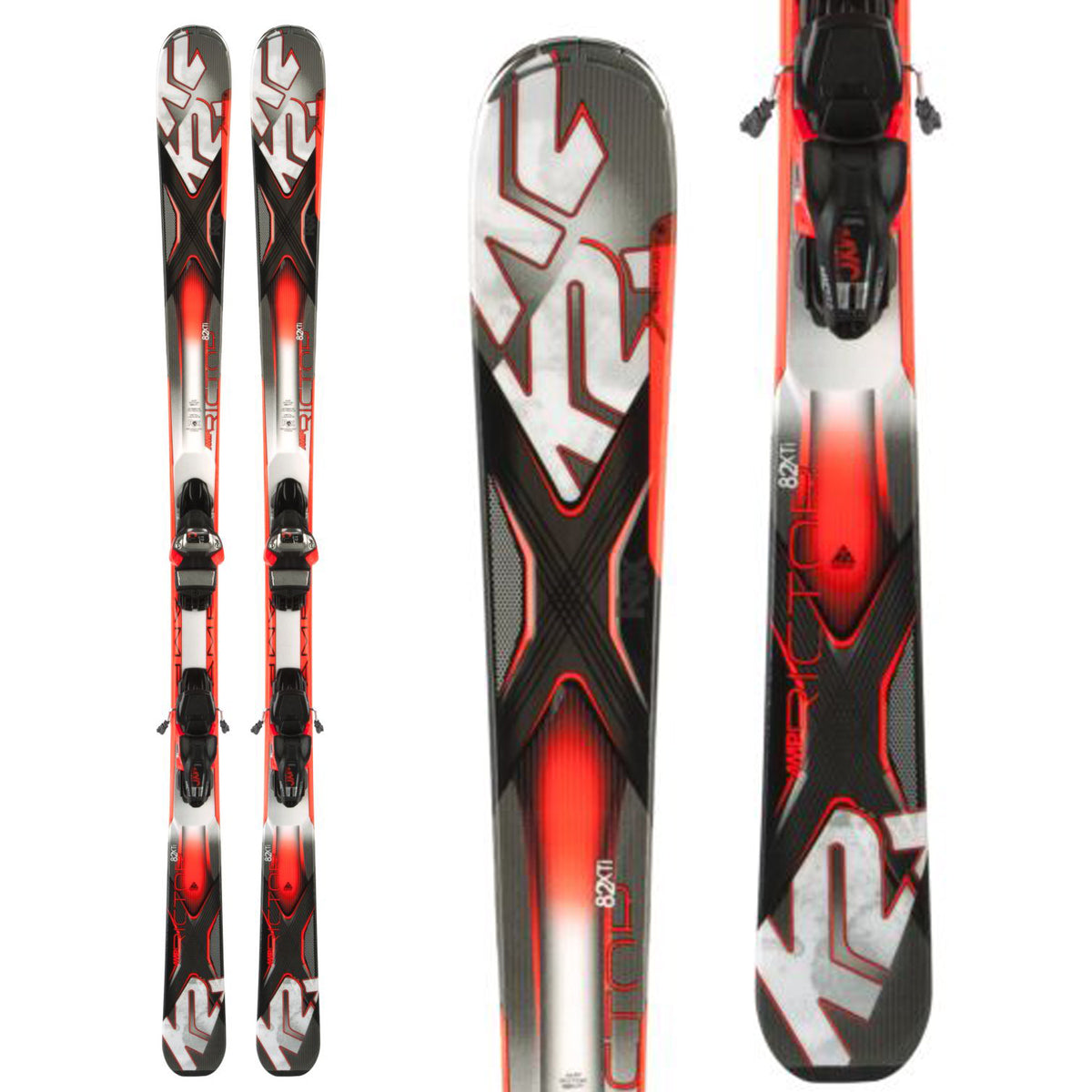 K2 AMP Rictor 82XTi Skis + MXC 12 Bindings 2014