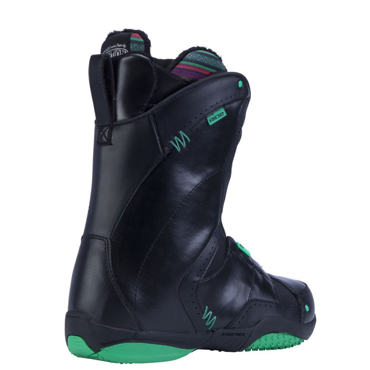 Ride Sash Boa Coiler Snowboard Boots - Women's 2014 Black Back View