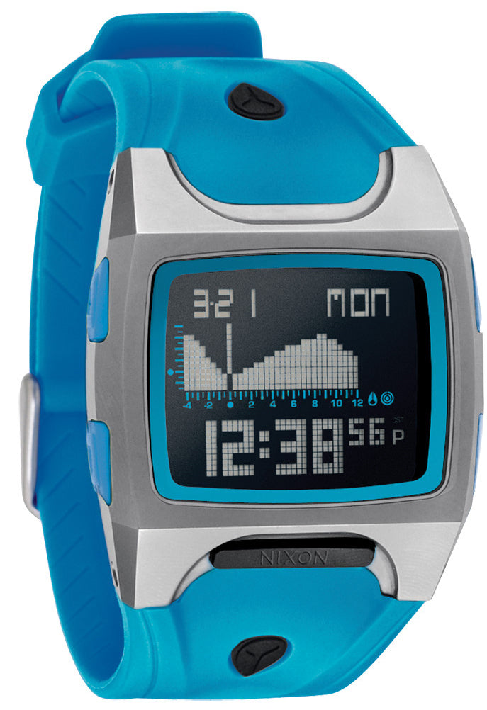 Nixon The Lodown TI Watch Sky Blue / Black Front View