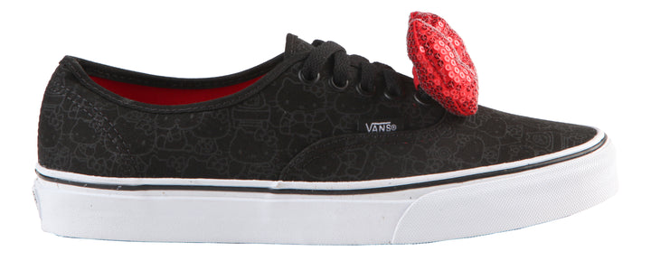 Vans Authentic Hello Kitty Bow Shoes - Women's (Hello Kitty) Black/Sequin Bow Right Side View