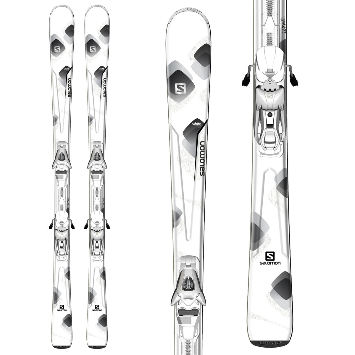 Salomon Pure White Skis + L10 Bindings - Women's 2014