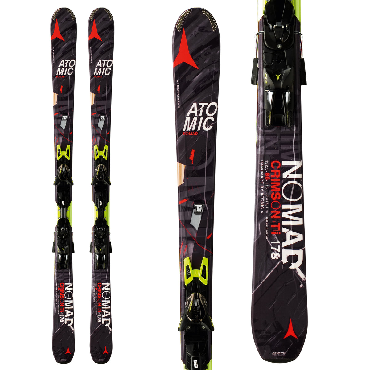 Atomic Crimson Ti Skis + XTO 14 Bindings 2014