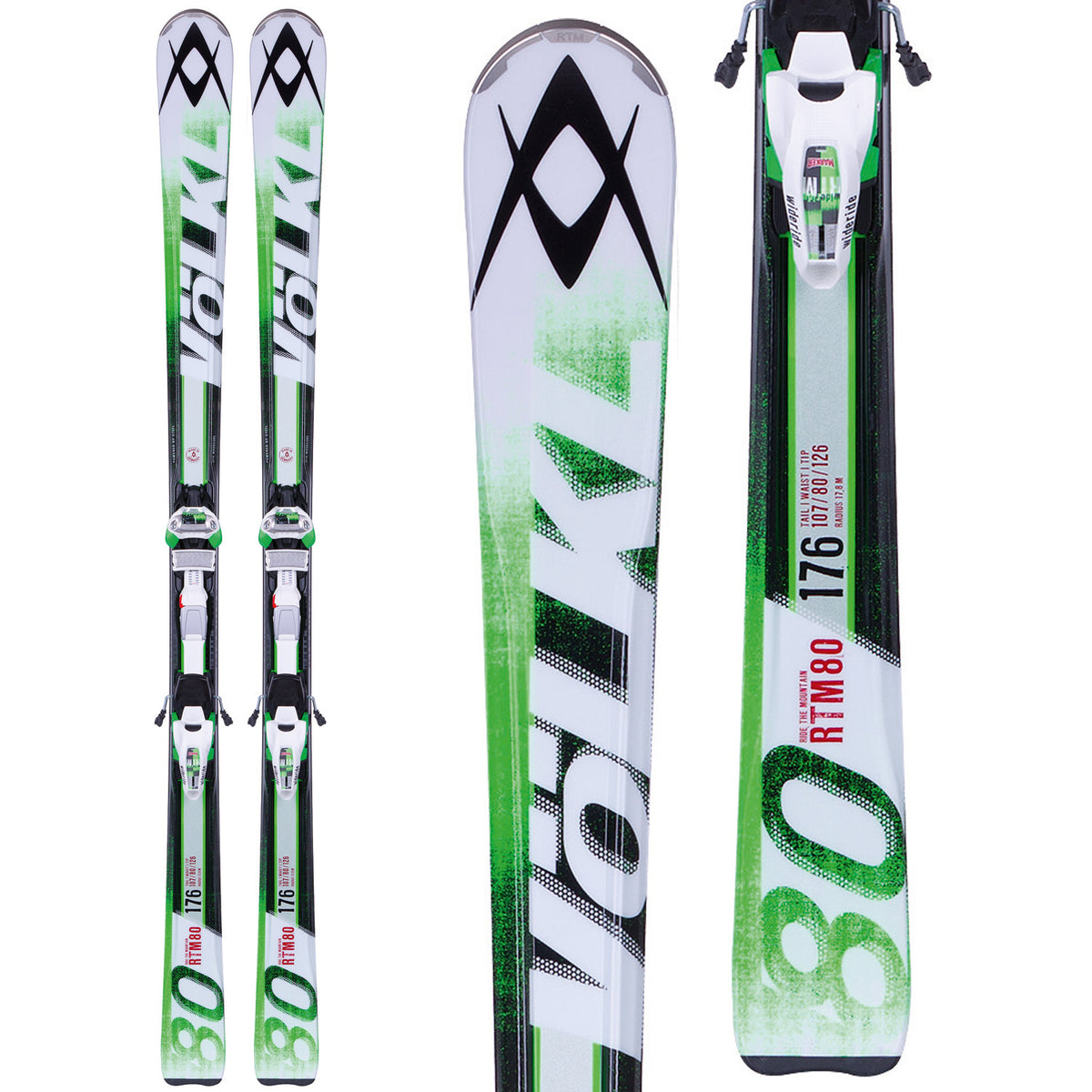 Volkl RTM 80 Skis + iPT Wide Ride 12.0 Bindings 2014