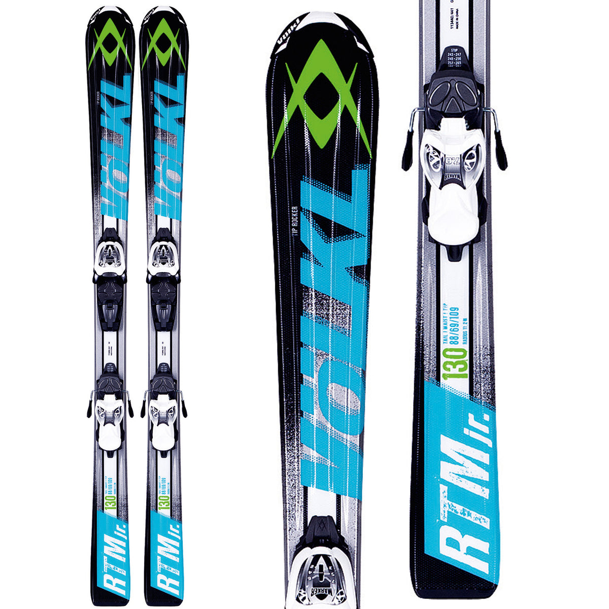 Volkl RTM Jr Skis + 3Motion Jr 7.0 Bindings - Boy's 2014