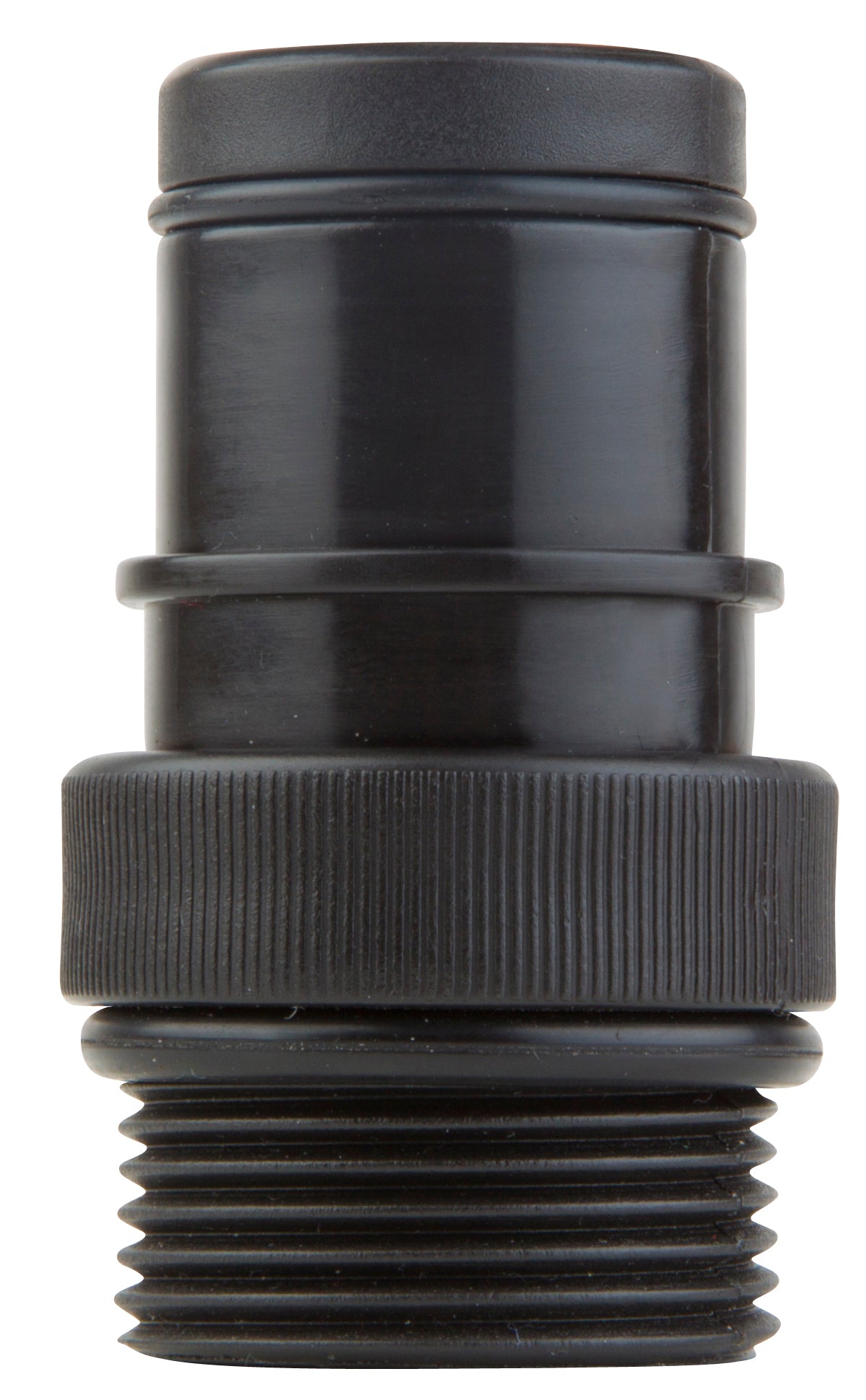 Eight.3 1" Quick Connect Threaded Bag Adaptor Black Detail 1 View