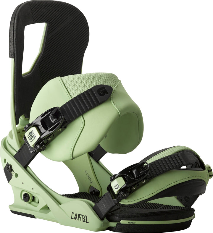 Burton Cartel Snowboard Bindings 2014 Lichen Front View