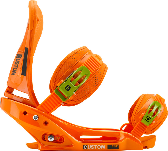 Burton Custom EST Snowboard Bindings 2014 Orange Side View