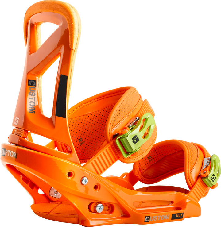 Burton Custom EST Snowboard Bindings 2014 Orange Back View