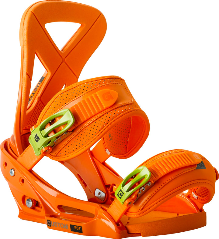 Burton Custom EST Snowboard Bindings 2014 Orange Front View
