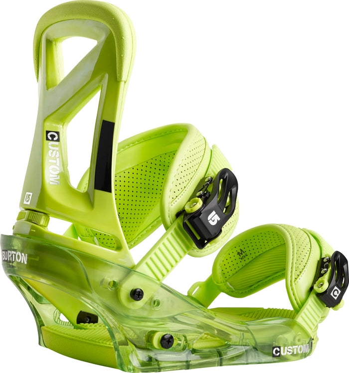 Burton Custom Snowboard Bindings 2014 Lime Back View