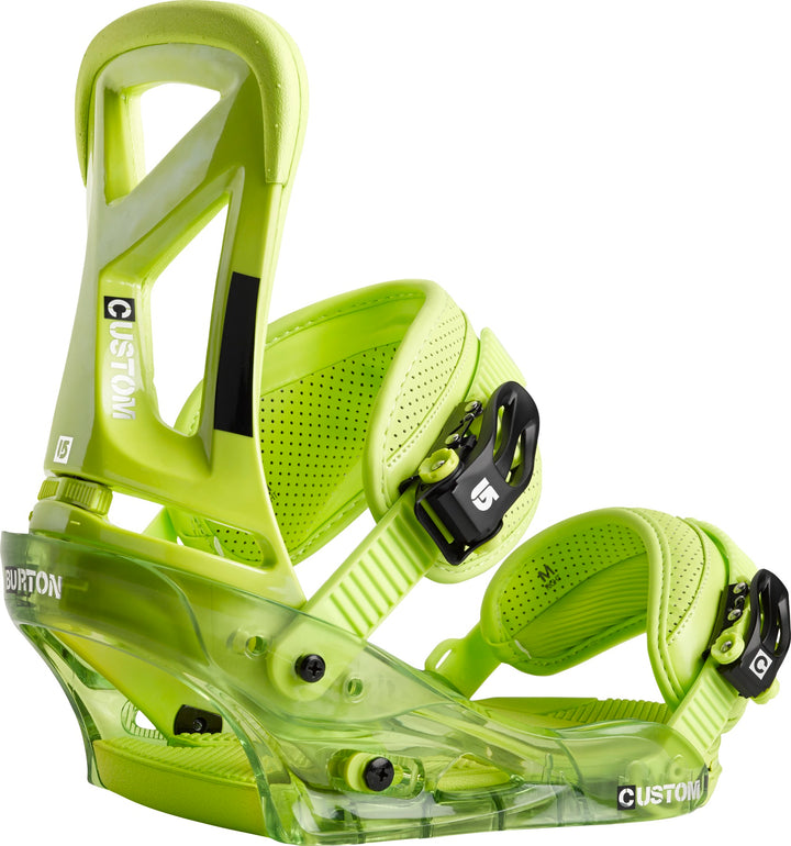 Burton Custom Snowboard Bindings 2014 Lime Back View