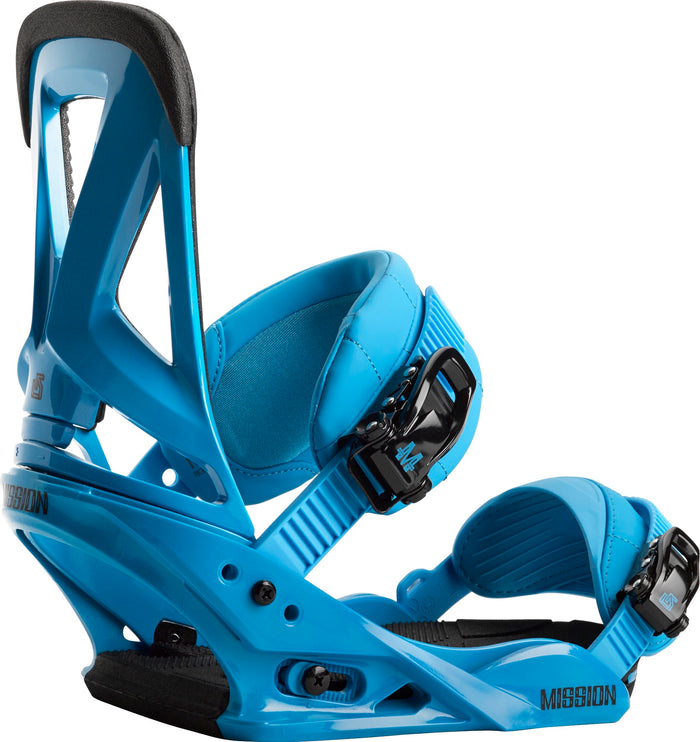 Burton Mission Snowboard Bindings 2014 True Blue Back View