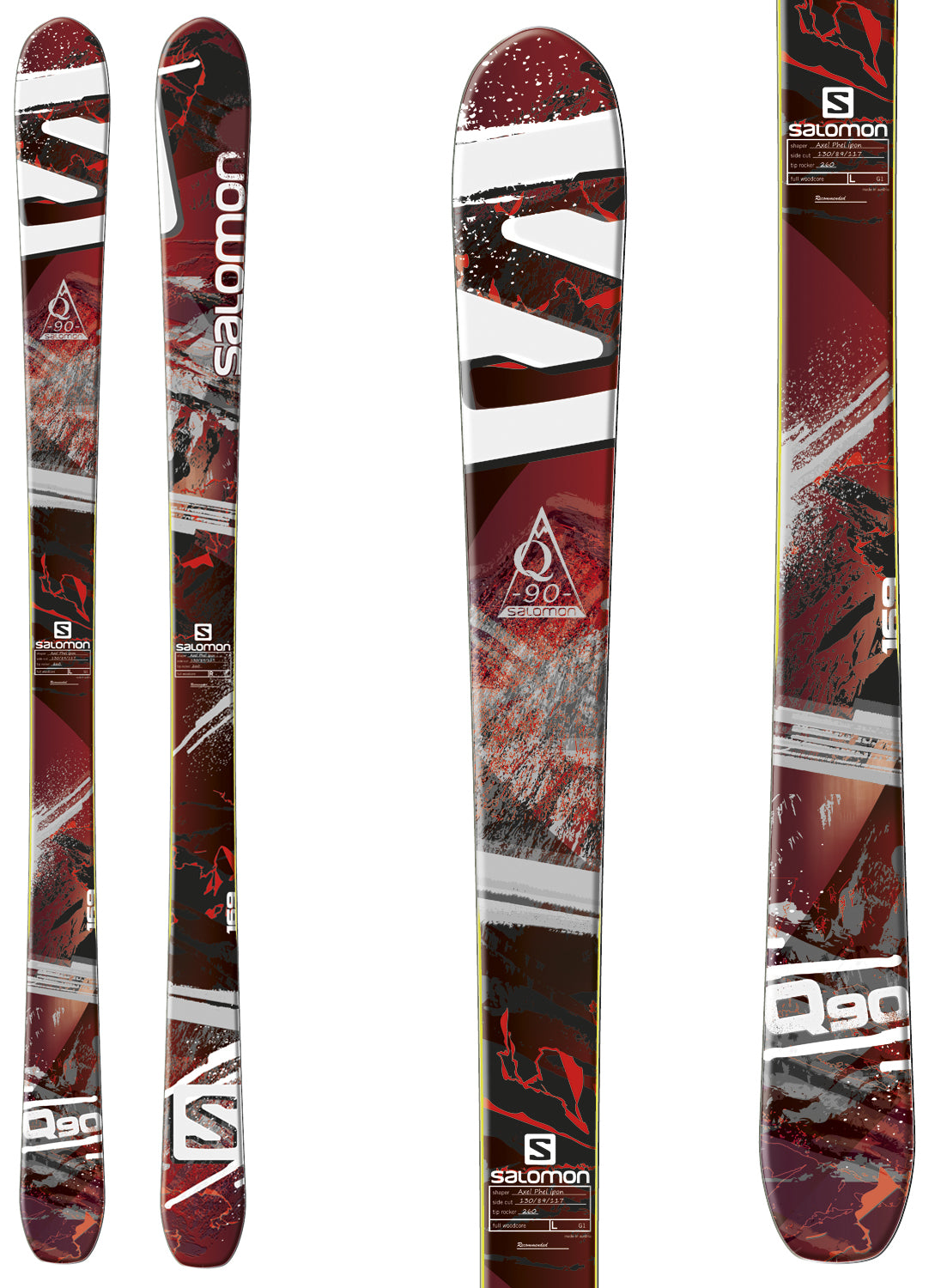Salomon Q-90 Skis 2014 Detail 1 View