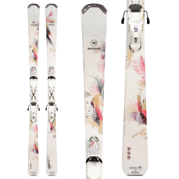 Rossignol Temptation 78 Skis + Xelium Saphir 110 Bindings - Women's 2014
