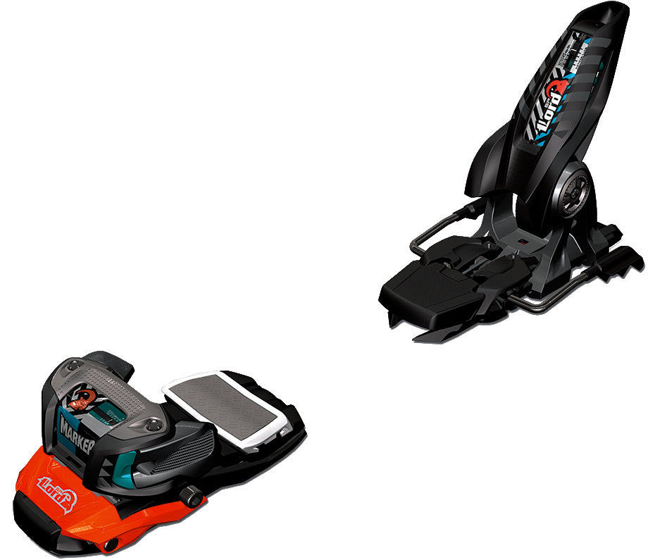 Marker Lord SP Ski Bindings 2016 Black/White/Teal Detail 1 View