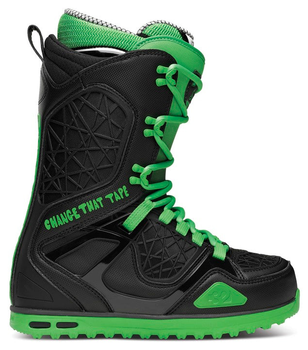 32 Scott Stevens Signature TM-Two Snowboard Boots 2014 Black/Green Side View