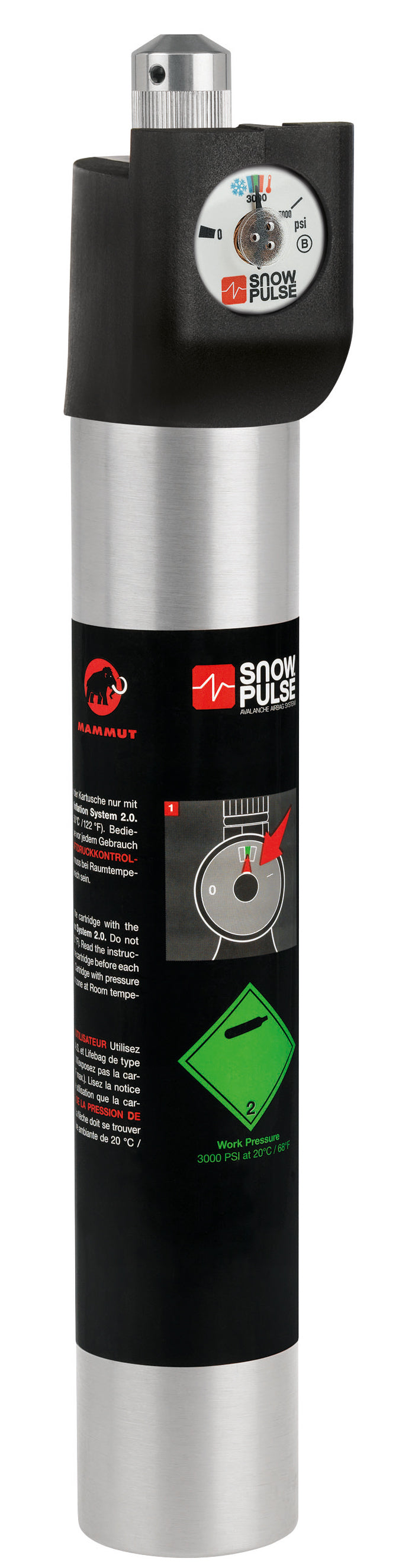 Mammut Cartridge Refillable 207 Bar Alu (Empty) Silver