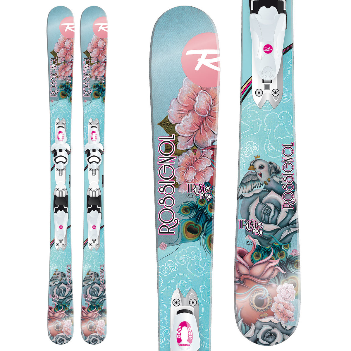 Rossignol Trixie Pro Skis + Xelium Kid Saphir 45 Bindings - Girl's 2014