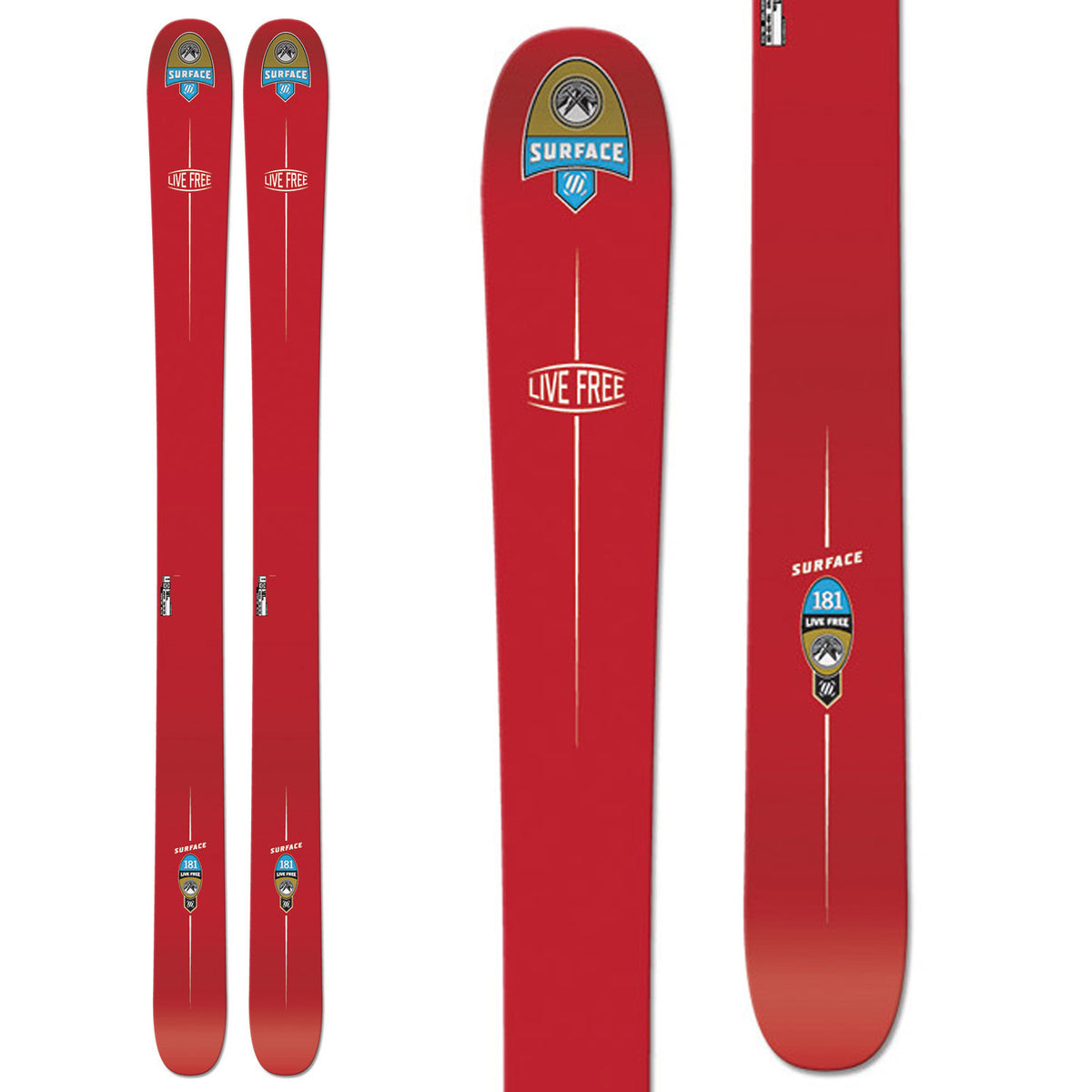 Surface Live Free Skis 2014