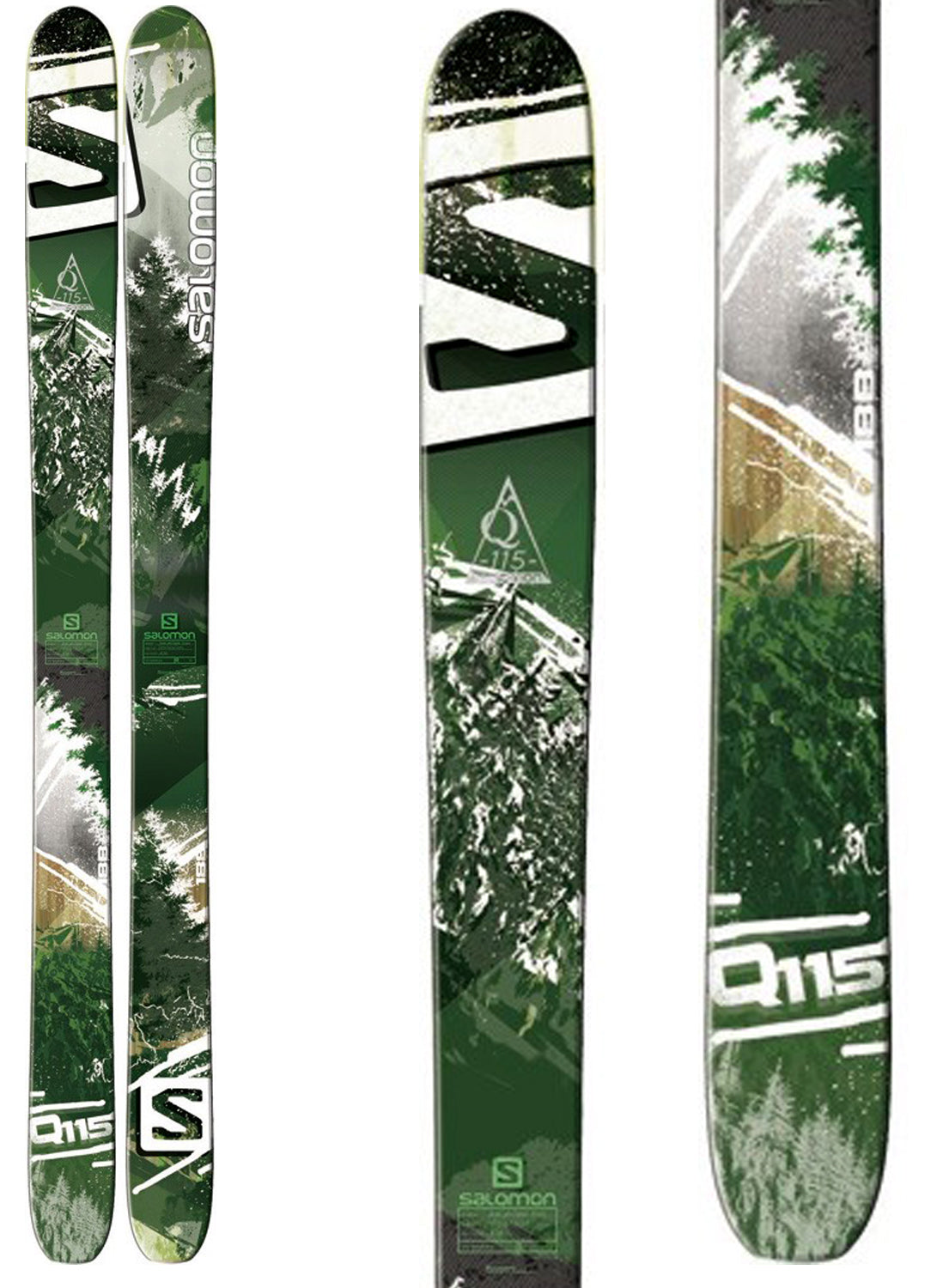 Salomon Q-115 Skis 2014 Top View