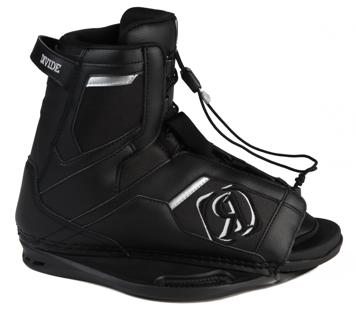 Ronix Divide Wakeboard Bindings 2014 Black/Silver Front View