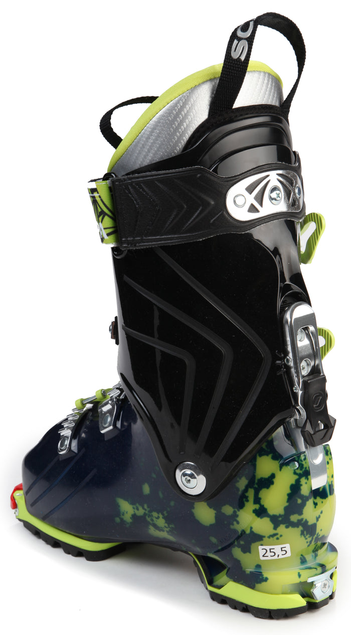 Scarpa Freedom SL Alpine Touring Ski Boots 2016 Ink Blue/Lime Back View