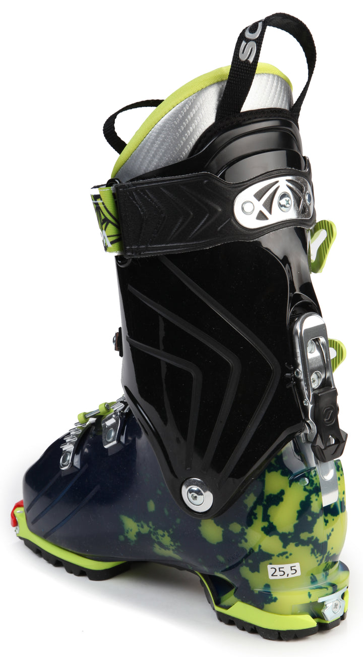Scarpa Freedom SL Alpine Touring Ski Boots 2016 Ink Blue/Lime Back View