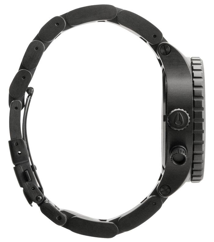 Nixon The 42-20 Tide Watch All Black/Black Crystal Side View