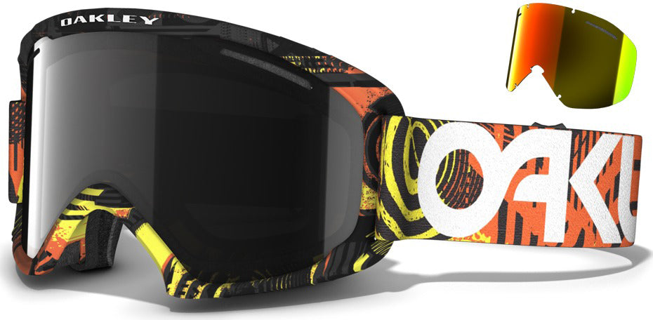 Oakley Factory Pilot Collection O2 XL Goggles Solar Orange/ Fire Iridium + Dark Grey