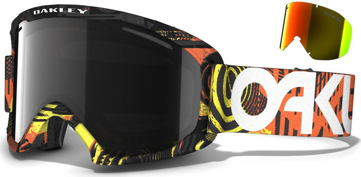 Oakley Factory Pilot Collection O2 XL Goggles Solar Orange/ Fire Iridium + Dark Grey