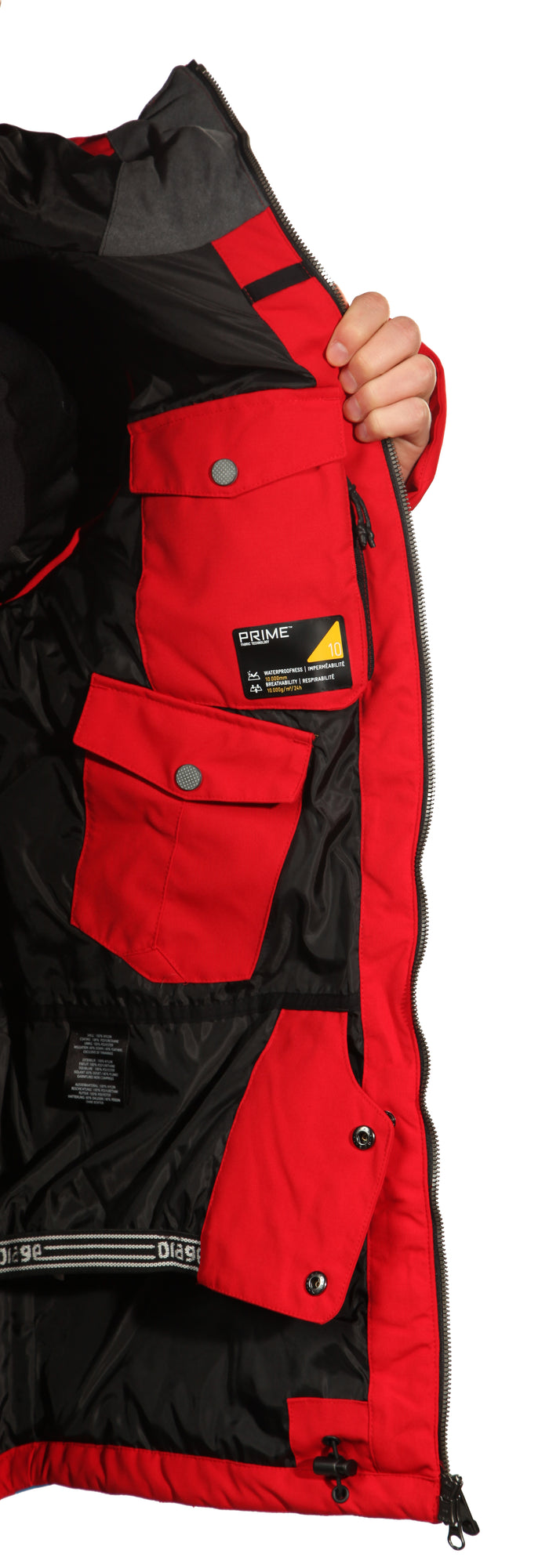 Orage B-Dog Jacket Cardinal Vent View