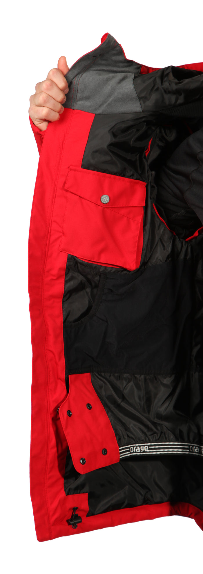 Orage B-Dog Jacket Cardinal Detail 4 View