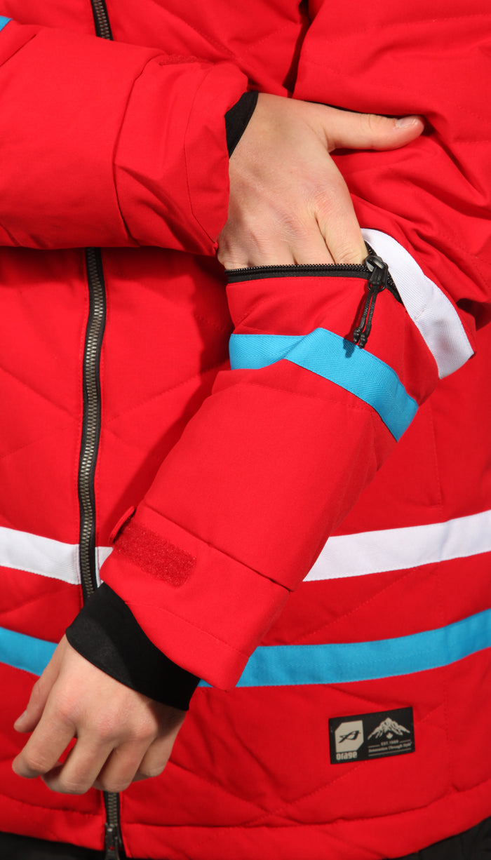 Orage B-Dog Jacket Cardinal Detail 1 View