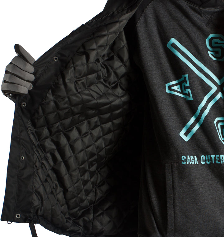 Saga Riding Coaches Jacket Black Inside View