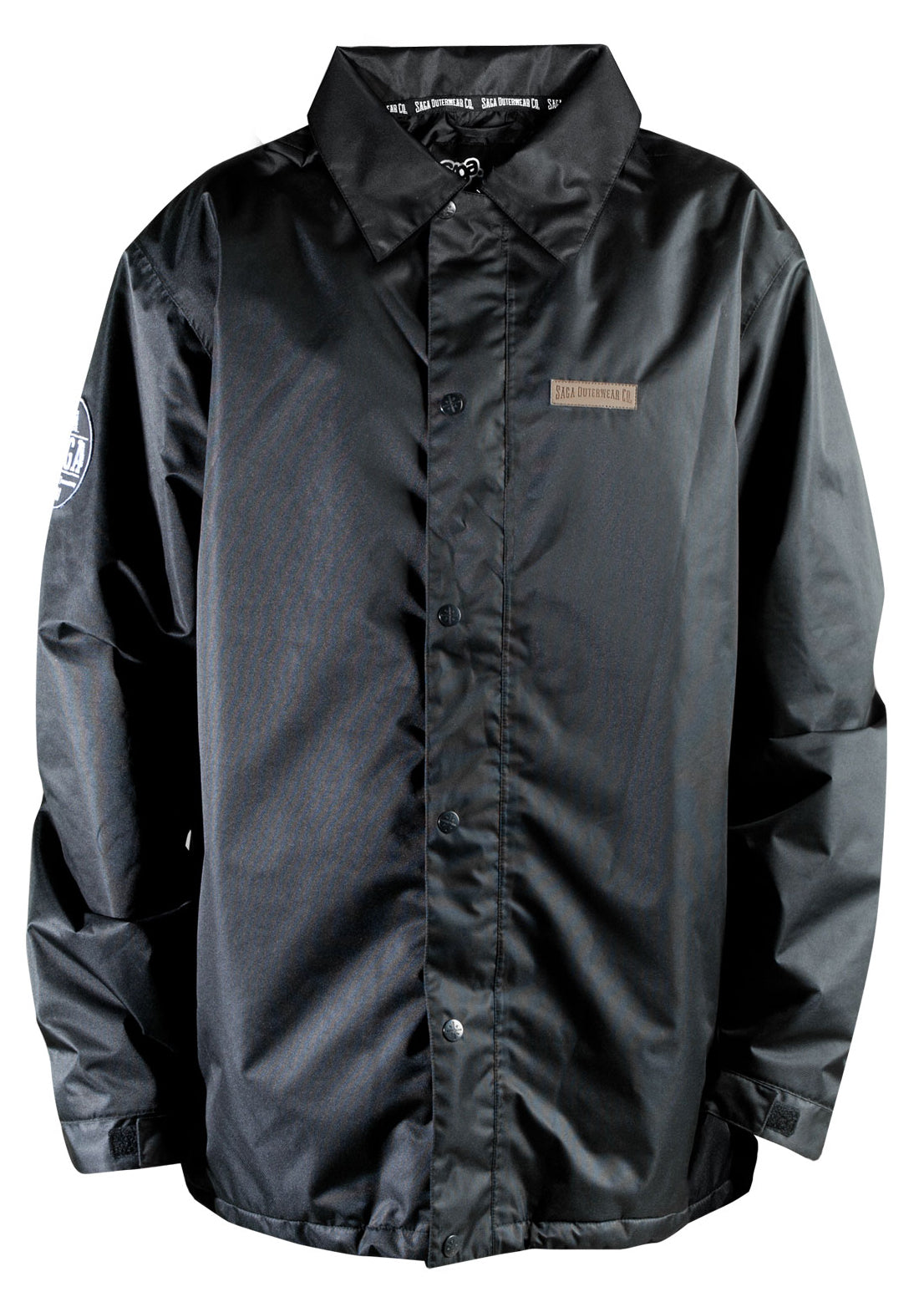 Saga Riding Coaches Jacket Black Front View
