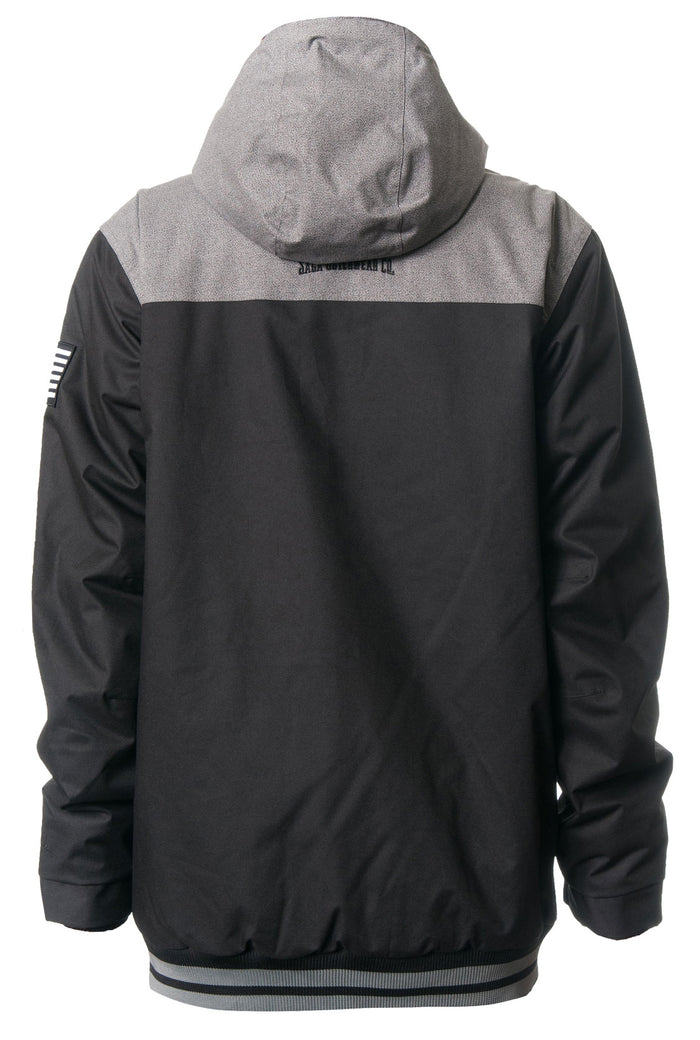 Saga On Deck Jacket Black/Grey Back View