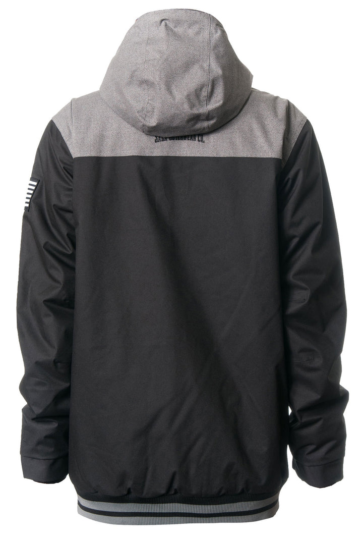 Saga On Deck Jacket Black/Grey Back View